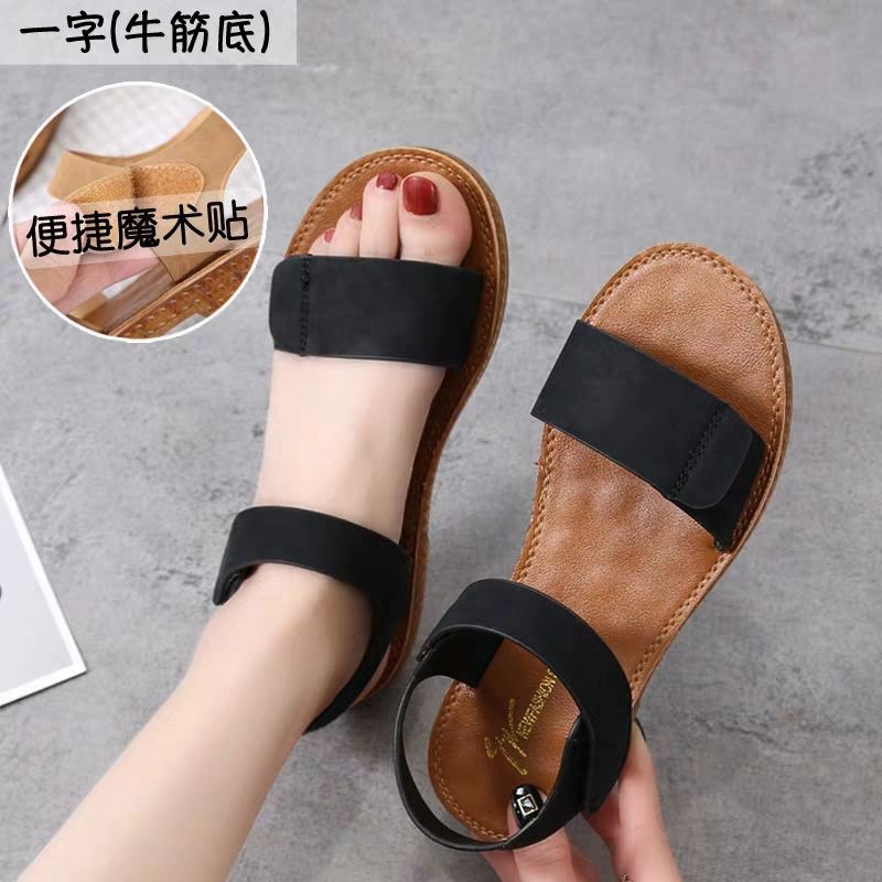 dép sandal đế bệt, Sandal Nữ Đẹp Thời Trang Hàn Quốc kiểu dáng năng động