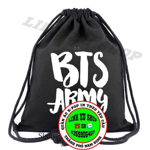 balo dây rút BTS in theo yêu cầu