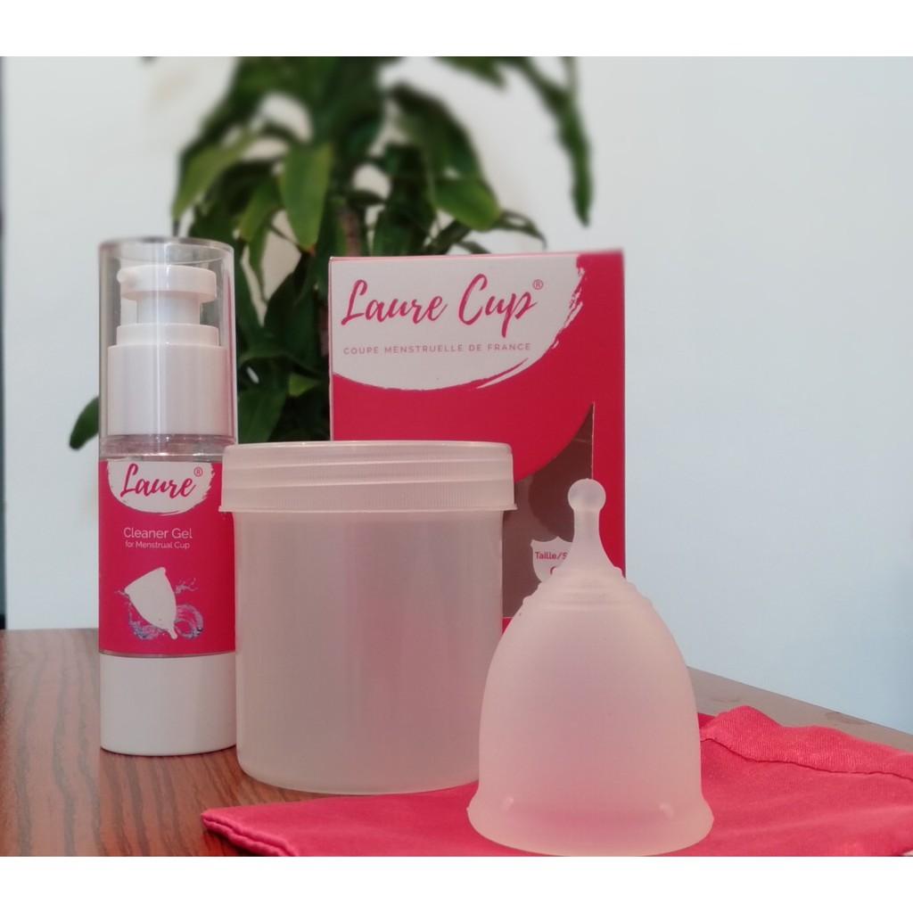 [SALE 40% ] Cốc nguyệt san Laure'Cup - Pháp (chính hãng) TẶNG kèm gel rửa, cốc tiệt trùng CHỈ HÔM NAY