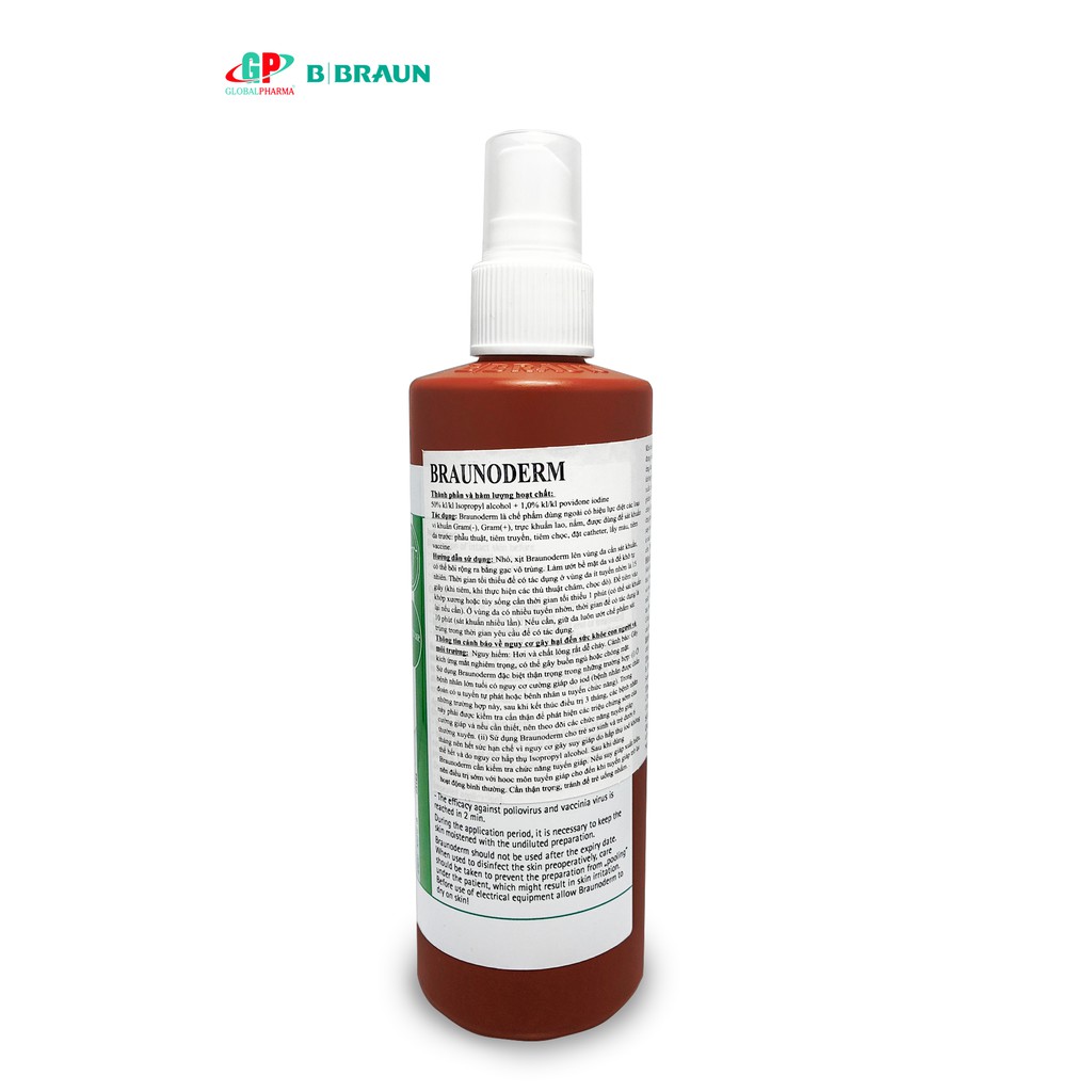 Dung dịch Khử trùng da Braunoderm 250ML