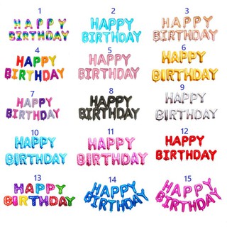Chữ happy birthday bong bóng