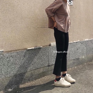 JEANS ỐNG LOE ĐEN