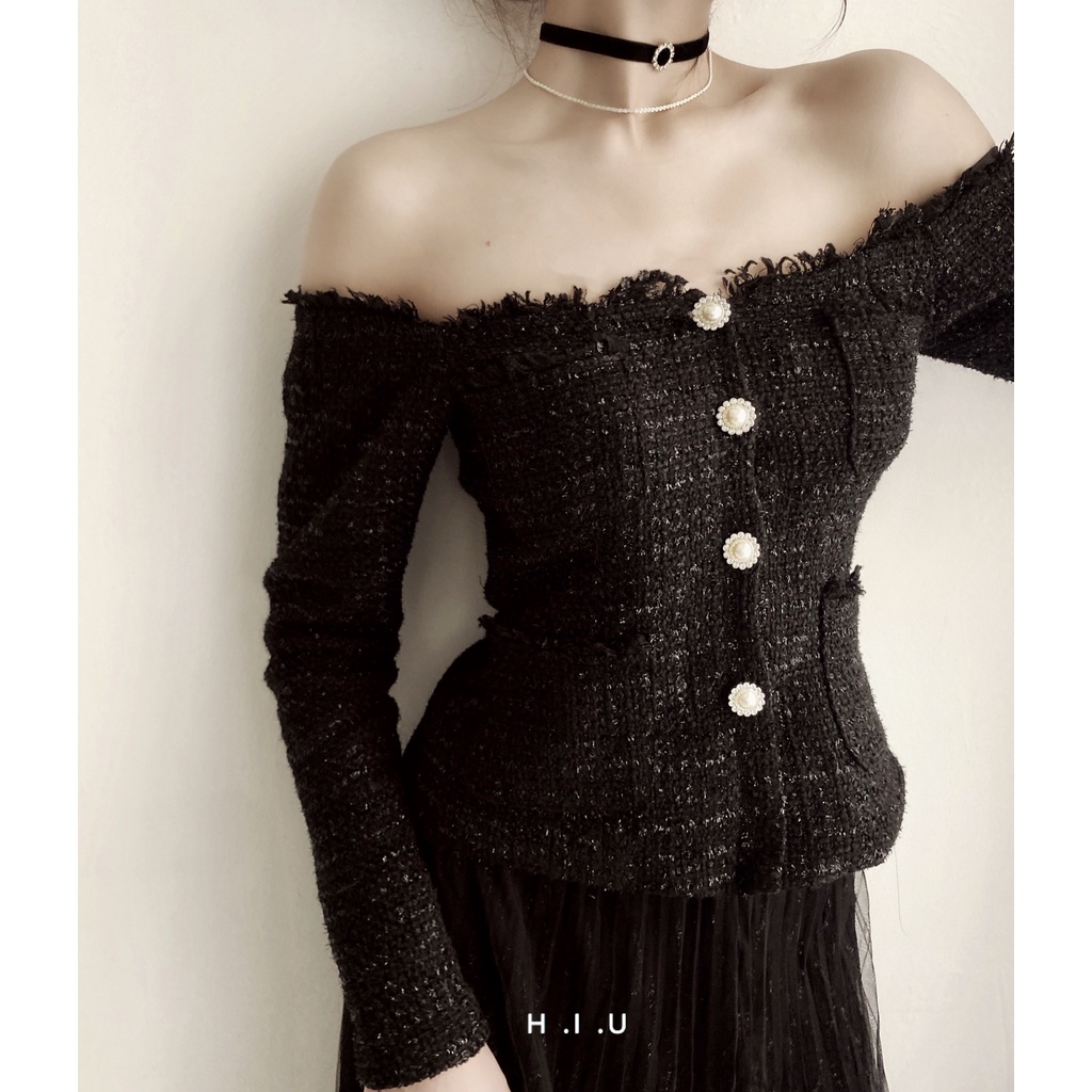  Áo Rosi Tweed hàn ánh kim H.I.U ROOM , HIU desgin 2021 | BigBuy360 - bigbuy360.vn