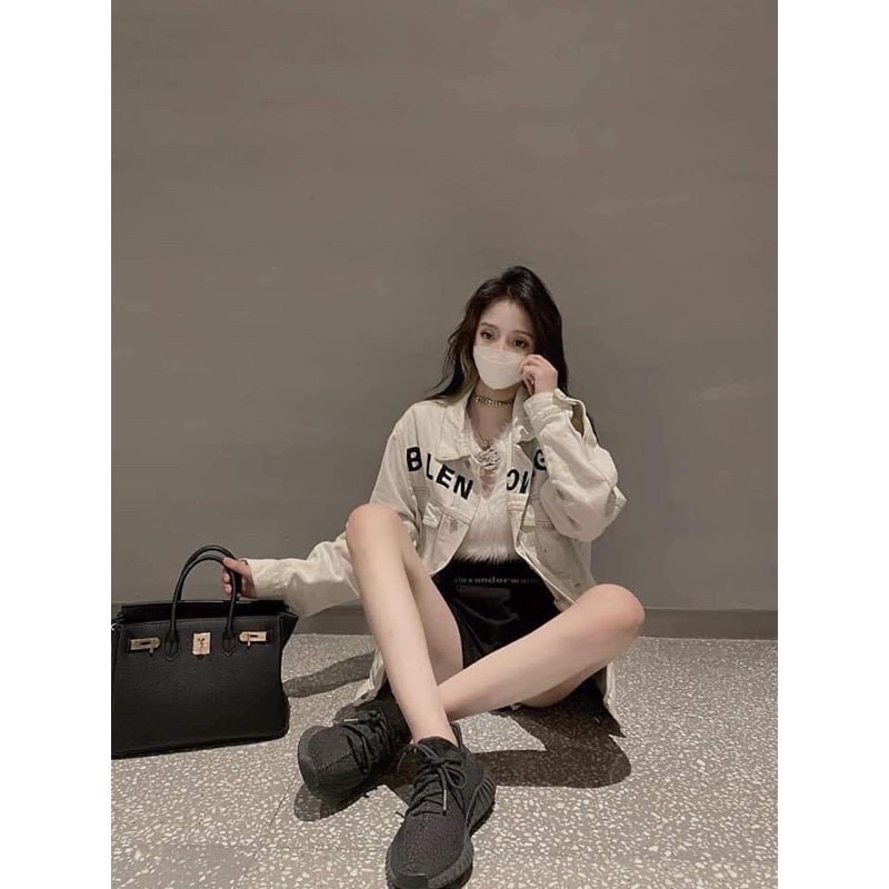 Áo Khoác Jean Unisex Outfits Nam Nữ Form Rộng  - Áo Khoác Bò Phong Cách Hàn Quốc