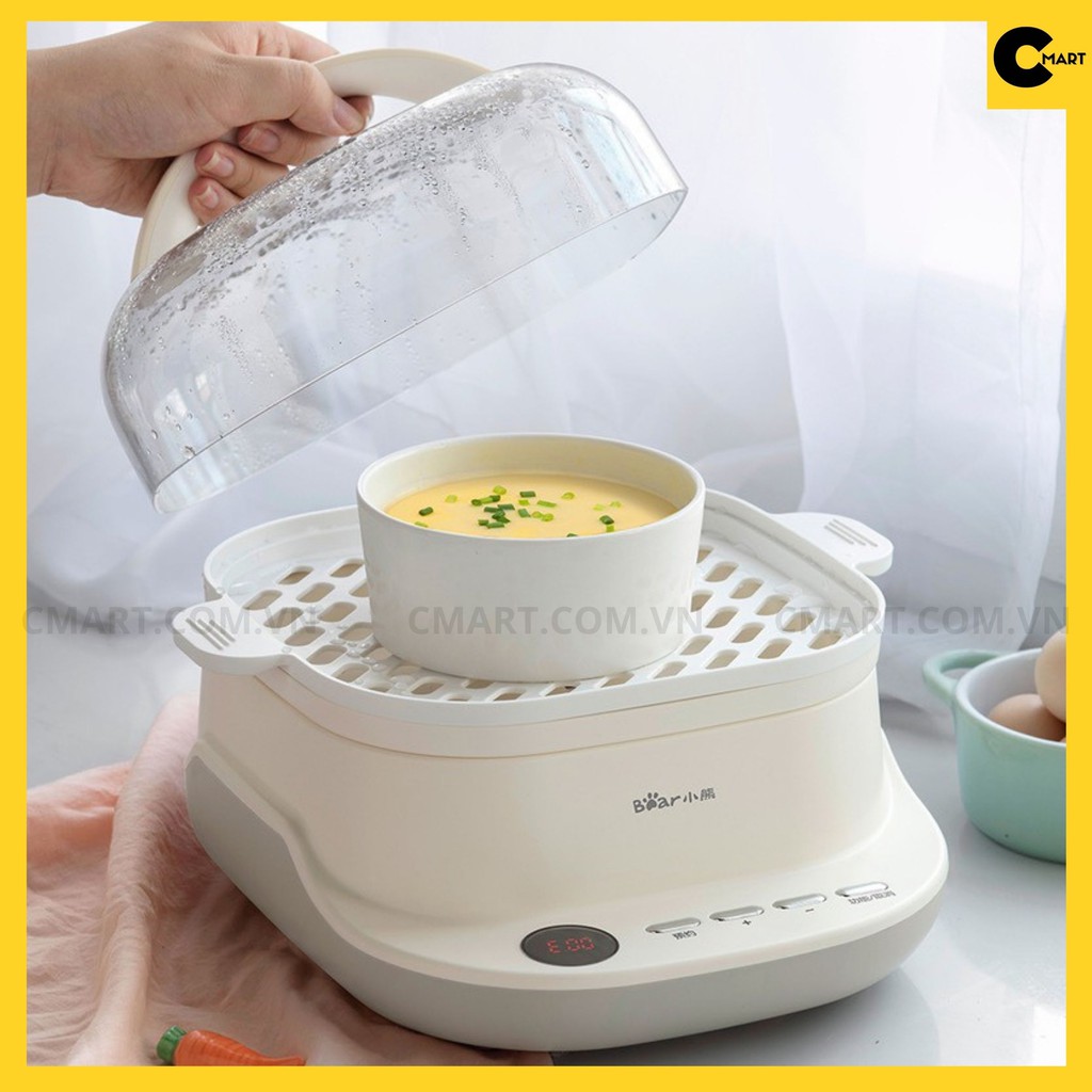 Nồi Hấp Đa Năng Hai Tầng Bear 3 tầng Chính Hãng Dung tích 12L.BH 12 TH