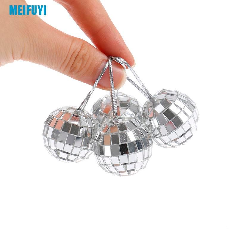 Quả cầu tròn tráng gương 2-8cm trang trí cây thông giáng sinh