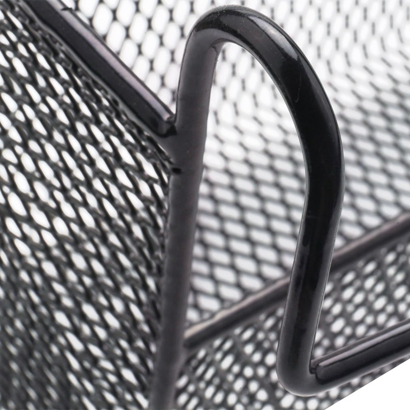 Giỏ Đựng Đồ Dùng Có Móc Treo Góc Tường Tiện Dụng Cho Văn Phòng / Ký Túc Xá Màu Đen