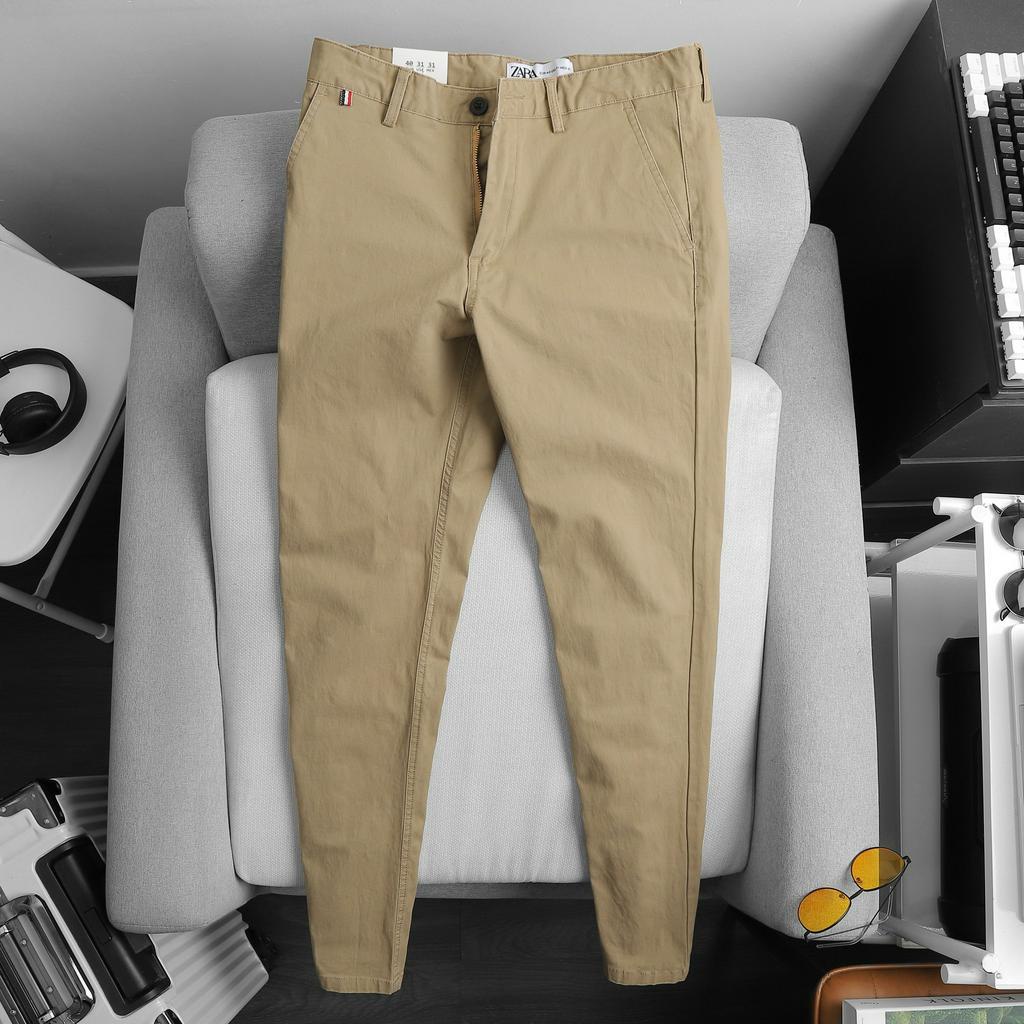 Quần dài nam chất liệu kaki thun co giãn, form slim fit tôn dáng QD979