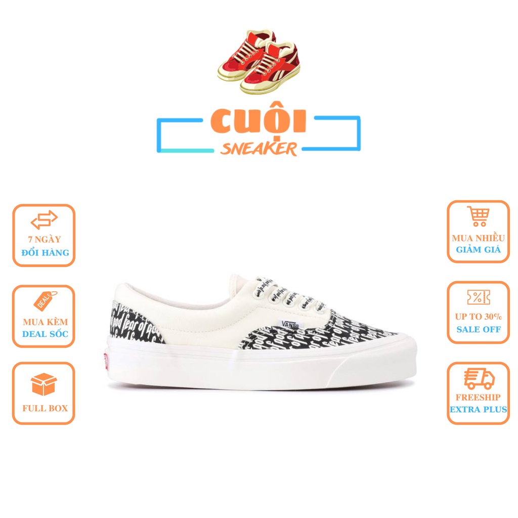 Giày thể thao sneaker 𝗩𝗮𝗻𝘀 FOG FEAR OF GOD - Giày 𝗩𝗮𝗻𝘀 Fog nam nữ buộc dây vải canvas cao cấp Full Bill Box