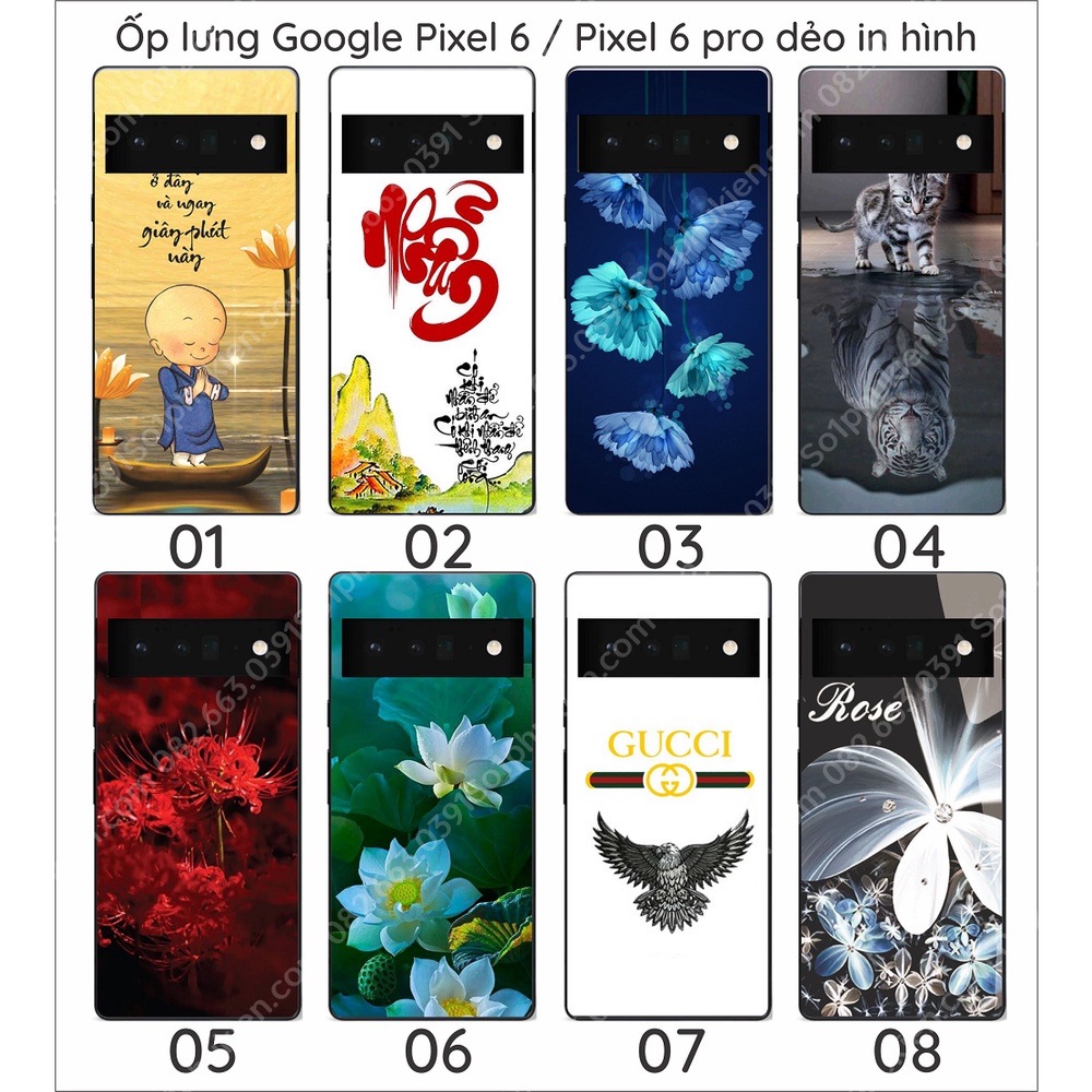 Ốp lưng Google Pixel 6 / Pixel 6 pro dẻo in hình đẹp (Phần 1)