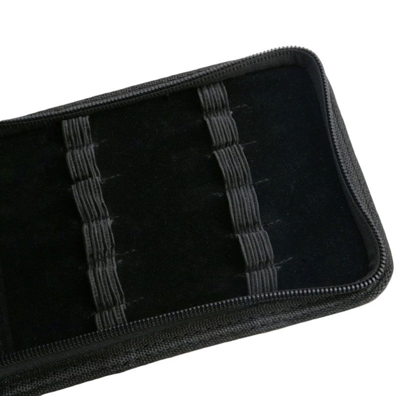 (MớI) Túi ĐựNg BúT 12 Ngăn Có Dây KéO Da TiệN DụNg