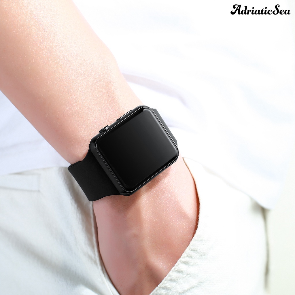 Đồng hồ điện tử mặt vuông có đèn LED cho bé