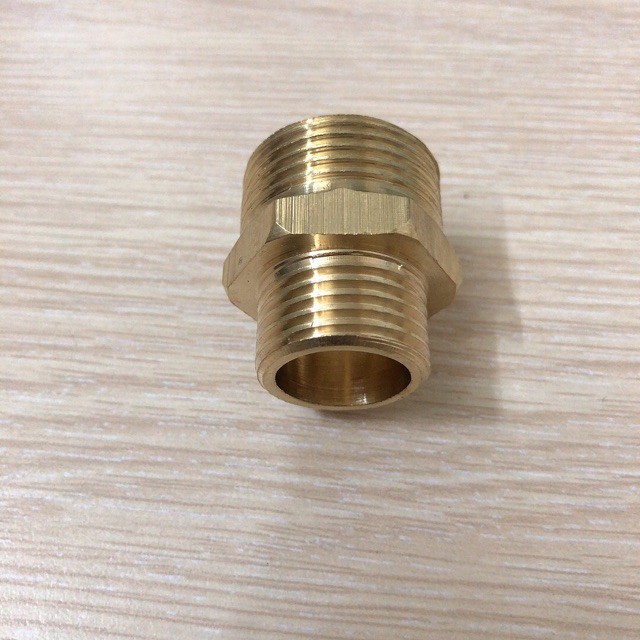 COMBO Nối 2 đầu răng ngoài phi 21,27mm - INOX/Thau ngoài 1/2 ngoài 3/4