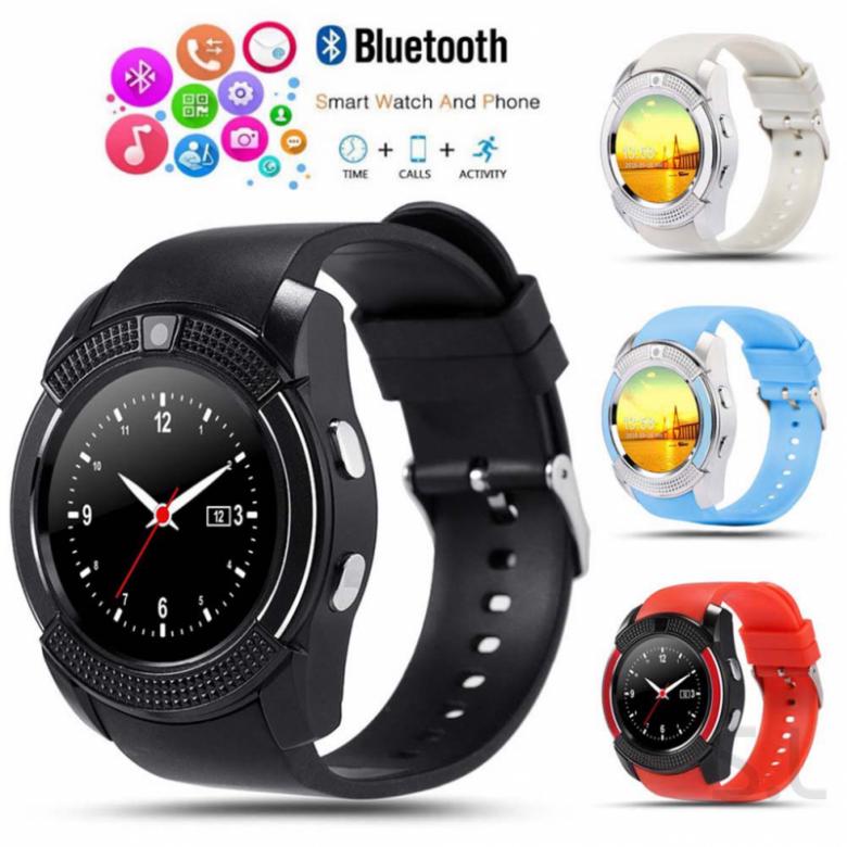 SL V8 Round Screen Smart Watch Fashion Card Bluetooth Phone For Watches Android