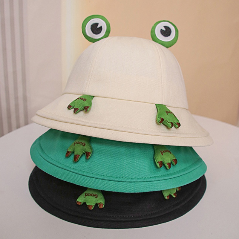 Nón Tai Bèo Rộng Vành Vải Cotton In Hoạt Hình Ếch Dễ Thương Cho Người Lớn
