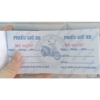 Phiếu giữ xe (1 lốc 10 cuốn)