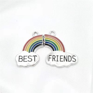 Vòng tay đôi mặt CẦU VỒNG BEST FRIENDS vòng cổ tình bạn nam nữ unisex dễ thương