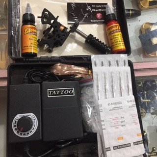 Combo 1 máy xăm trung cấp bộ mầu sắc mặc định Shop còn hàng