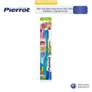 Bàn chải đánh răng trẻ em siêu mềm pierrot junior plus
