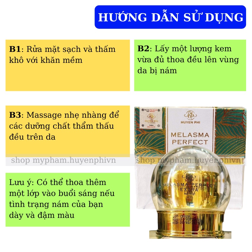 Kem Nám Huyền Phi - Hết Nám Tàn Nhang, Dưỡng Da Trắng Sáng Đều Màu, Không Bào Mòn Da