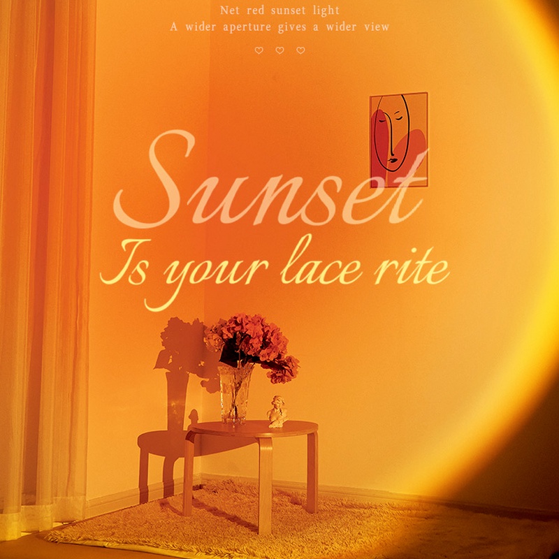 [Đèn hoàng hôn 7màu] Có decal chuyển đổi màu hoàng hôn, mặt trời, cầu vồng ảo diệu, chụp ảnh sống ảo, 𝗦𝗜𝗘̂𝗨 𝗛𝗢́𝗧 𝗧𝗜𝗞𝗧𝗢𝗞