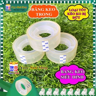 Combo 2 cuộn băng keo trong siêu dính nhỏ 0.4cm - cuộn băng dính trong