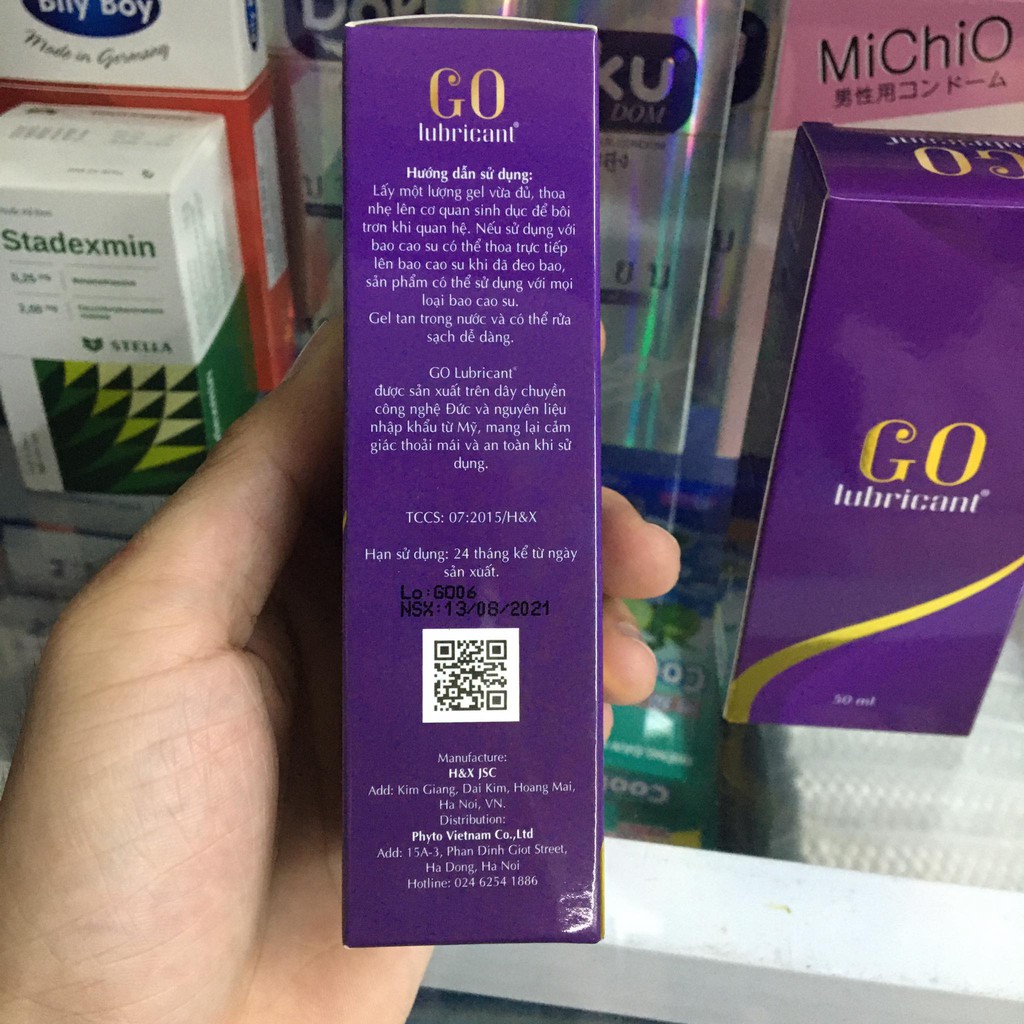 Go Lubricant, Gel bôi trơn cao cấp, Làm hồng và se khít giúp hết khô rát