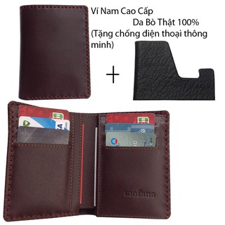 Ví Đứng - Ví Da Nam Handmade - Da Bò Thật 100% -Sản xuất và bán GIÁ GỐC