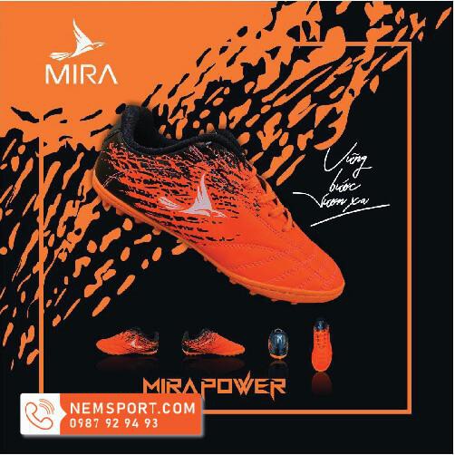 Giày Đá Bóng Mira Power TF - Tặng Túi Rút Đi Kèm