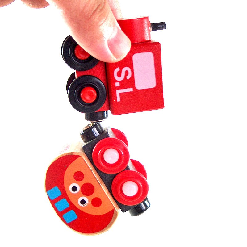 ĐỒ CHƠI ĐOÀN TÀU GỖ CÓ NAM CHÂM