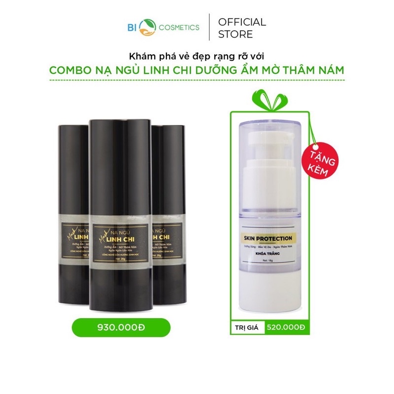 Combo 03 Nạ Ngủ Linh Chi 1tr740K giảm giá chỉ còn 930K/combo - còn được tặng kèm 01 Khóa Trắng Skin Protection