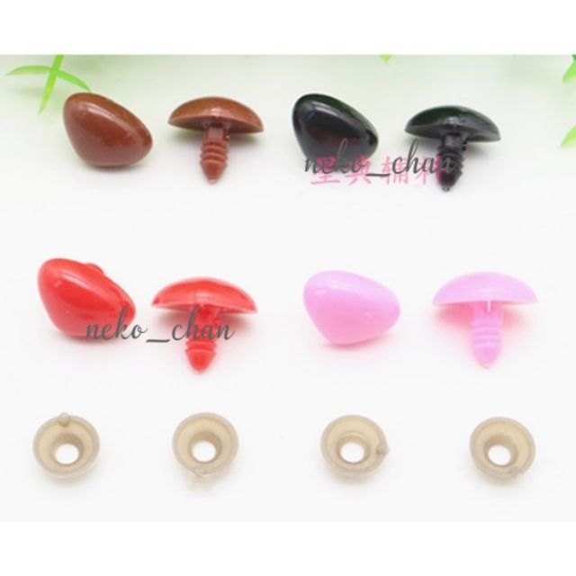 Mũi thú ( có chốt ) đủ màu đen, hồng, đỏ,nâu