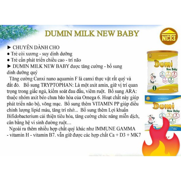 Sữa bột cho trẻ Dumi milk baby 900gr nguyên liệu nhập khẩu New Zealand (ảnh thật)