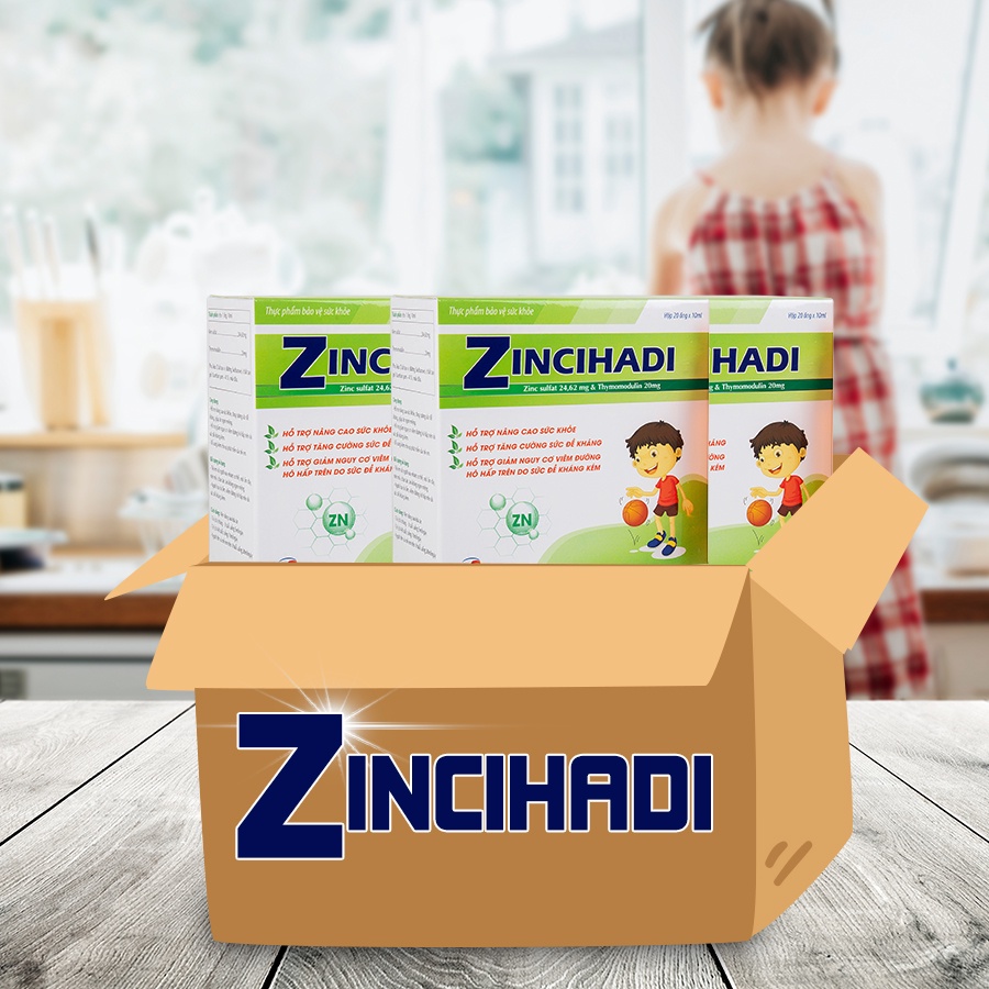 Siro cho bé biếng ăn Zincihadi bổ sung kẽm, giúp trẻ ăn ngon, cải thiện biếng ăn, tăng sức đề kháng, tiêu hóa tốt (25ml)