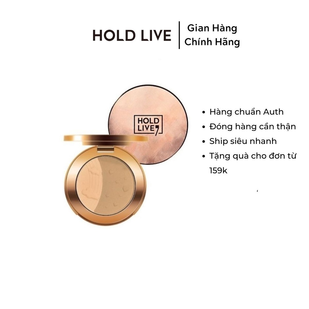 Phấn tạo khối Hold Live two tone 2 tone màu sáng tối không thấm nước HL466