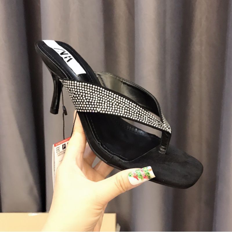 XTv(ẢNH THẬT) Guốc Kẹp Ngón 7p Quai Đá Da Mềm Êm Fullbox Tag Hãng Cao Cấp