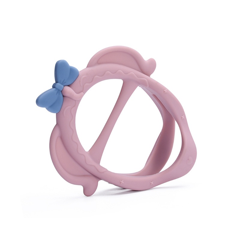 Đồ chơi gặm nướu cầm tay bằng silicone 3D hỗ trợ mọc răng an toàn cho bé
