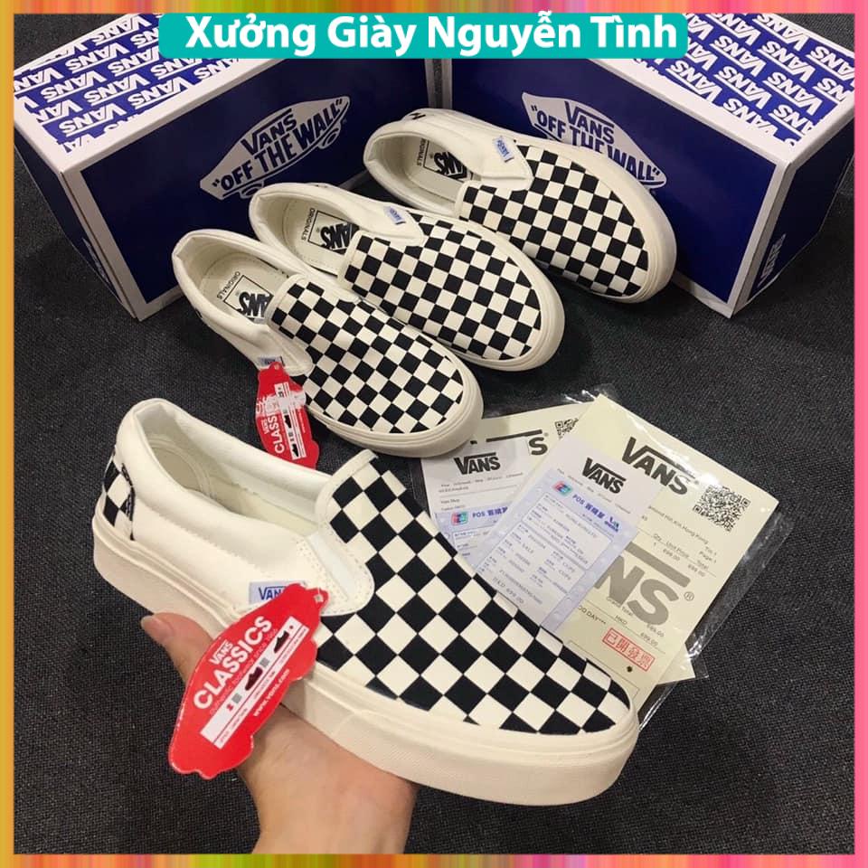 Giày thể thao sneaker Slipon 𝐕𝐀𝐍𝐒 Vaul Caro, Giày 𝐕𝐀𝐍𝐒 caro lười ⚡ Full Box Bill⚡ Giày thể thao nam nữ 2021 cao cấp | BigBuy360 - bigbuy360.vn