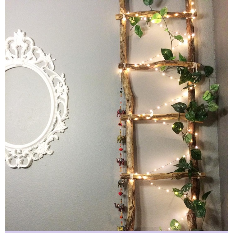 Led dây thép pin 3m ánh sáng vàng trang trí nhỏ gọn