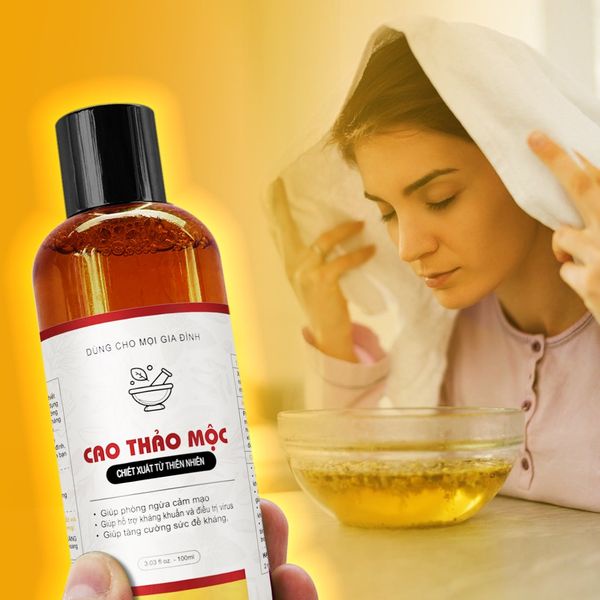 Cao xông thảo mộc giải pháp tăng sức đề kháng, cao thảo mộc giải cảm hạ sốt, 1 chai 100ml