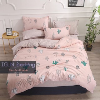 Bộ XƯƠNG RỒNG CÓ GAI set poly 4 món chăn ga gối kute Hàn Quốc