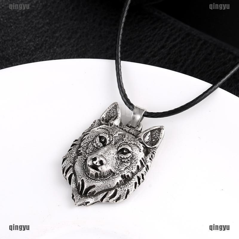 Dây chuyền mặt hình sói bạc phong cách Tây Tạng