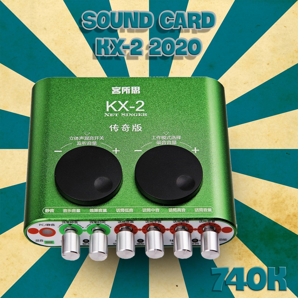 Sound card Thu Âm XOX KX2 thu âm chuyên nghiệp idol cc talk bigo livestream bán hàng onl streamer