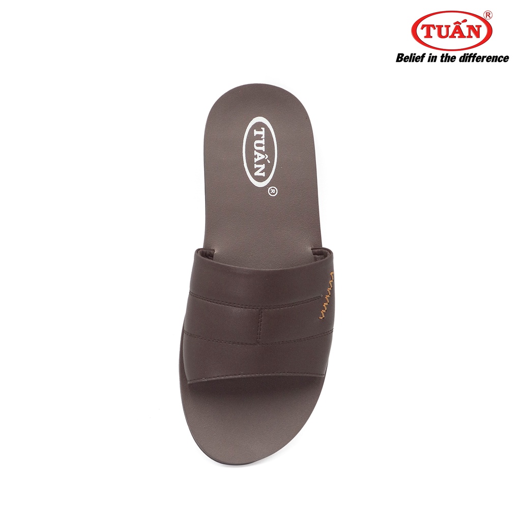 Dép da nam dép quai ngang da tự nhiên thương hiệu Tuấn DXHU-94G