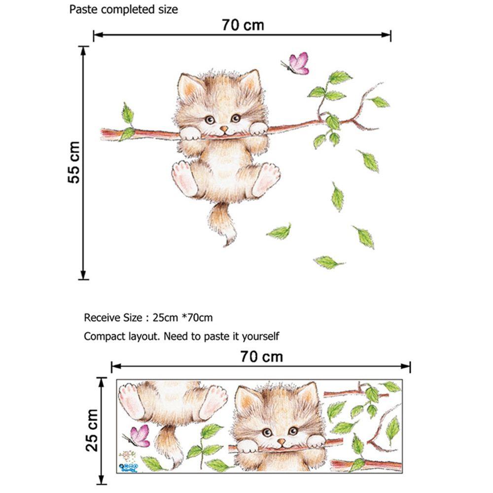 Sticker Dán Tường Chống Thấm Nước Họa Tiết Động Vật Dễ Thương Để Trang Trí Phòng Bé