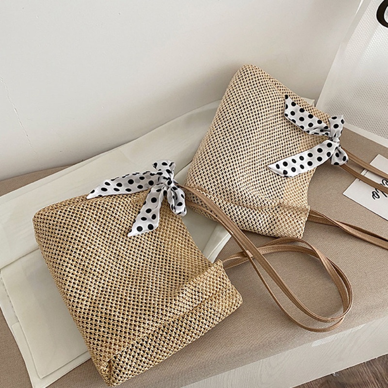 Túi Xách Cỡ Lớn Phối Ruy Băng Lụa Phong Cách Vintage