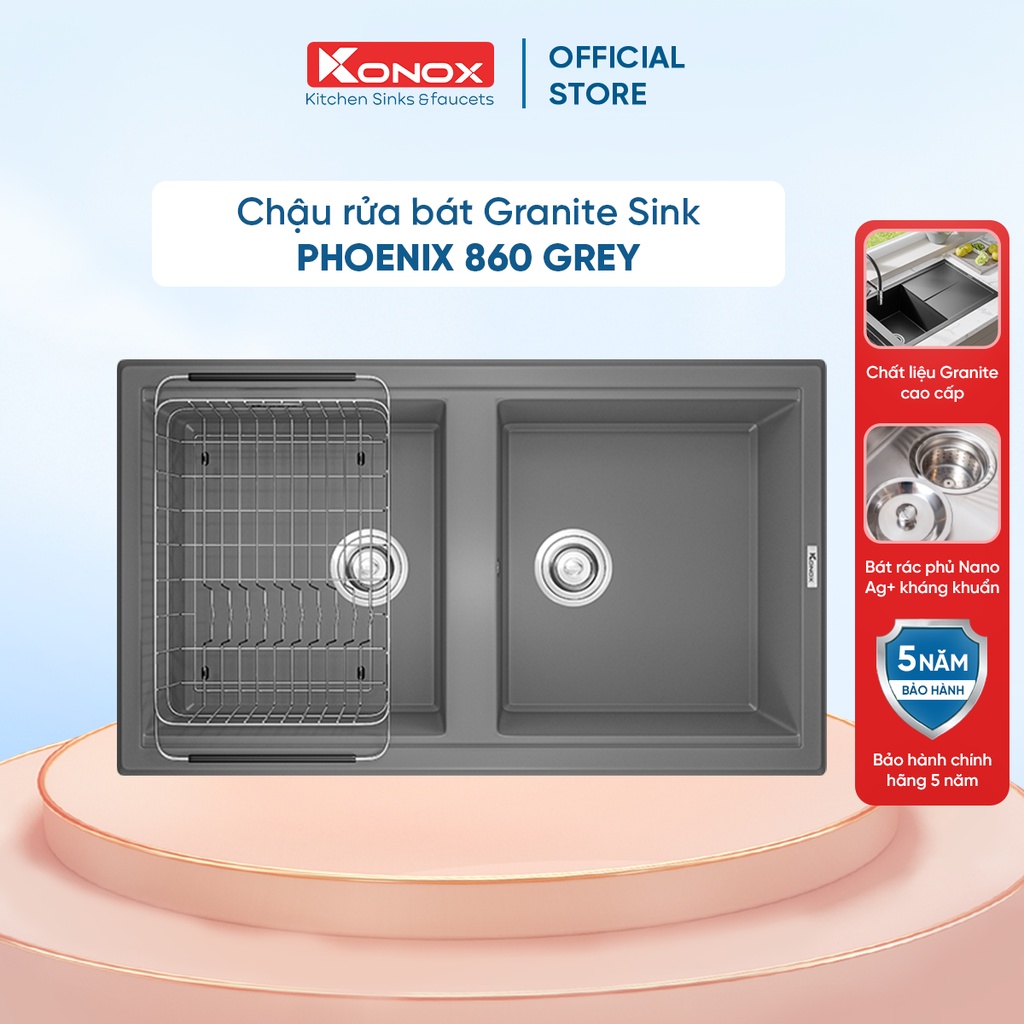 Chậu rửa bát đá KONOX Granite Sink Phoenix 860