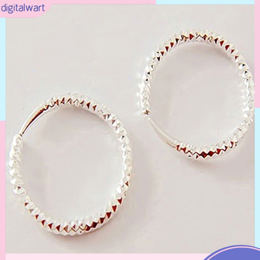 Dg✌❤ Bông Tai Tròn Nhỏ Bằng Hợp Kim Lấp Lánh Cho Nữ