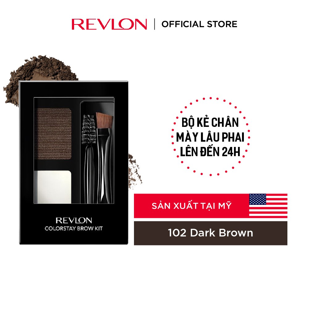 Bộ kẻ chân mày lâu phai Revlon Colorstay Brow Kit (HSD dưới 8 tháng)