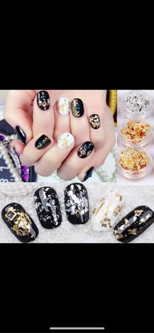 Giấy nhũ bạc ẩn nail